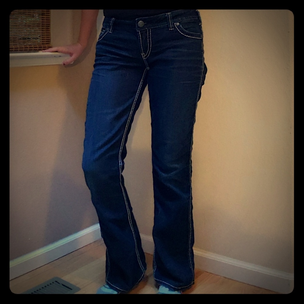 Silver jeans 31/33 mid rise